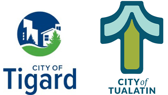 City of Tigard and City of Tualatin logos